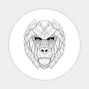Geometric Gorilla Portrait: Angular Artistry Magnet